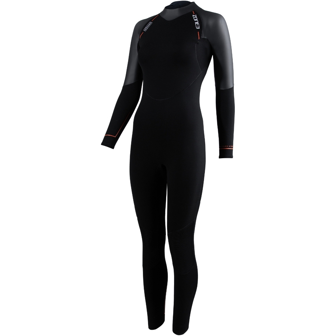 2026 ZONE3 Womens Active-Flex Swim Wetsuit WS25WACTF101 - Black / Orange